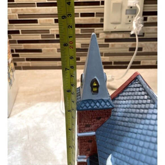 Vintage Dickensville Porcelain Lighted House Church NOMA Christmas Village 1994 - Picture 12 of 14